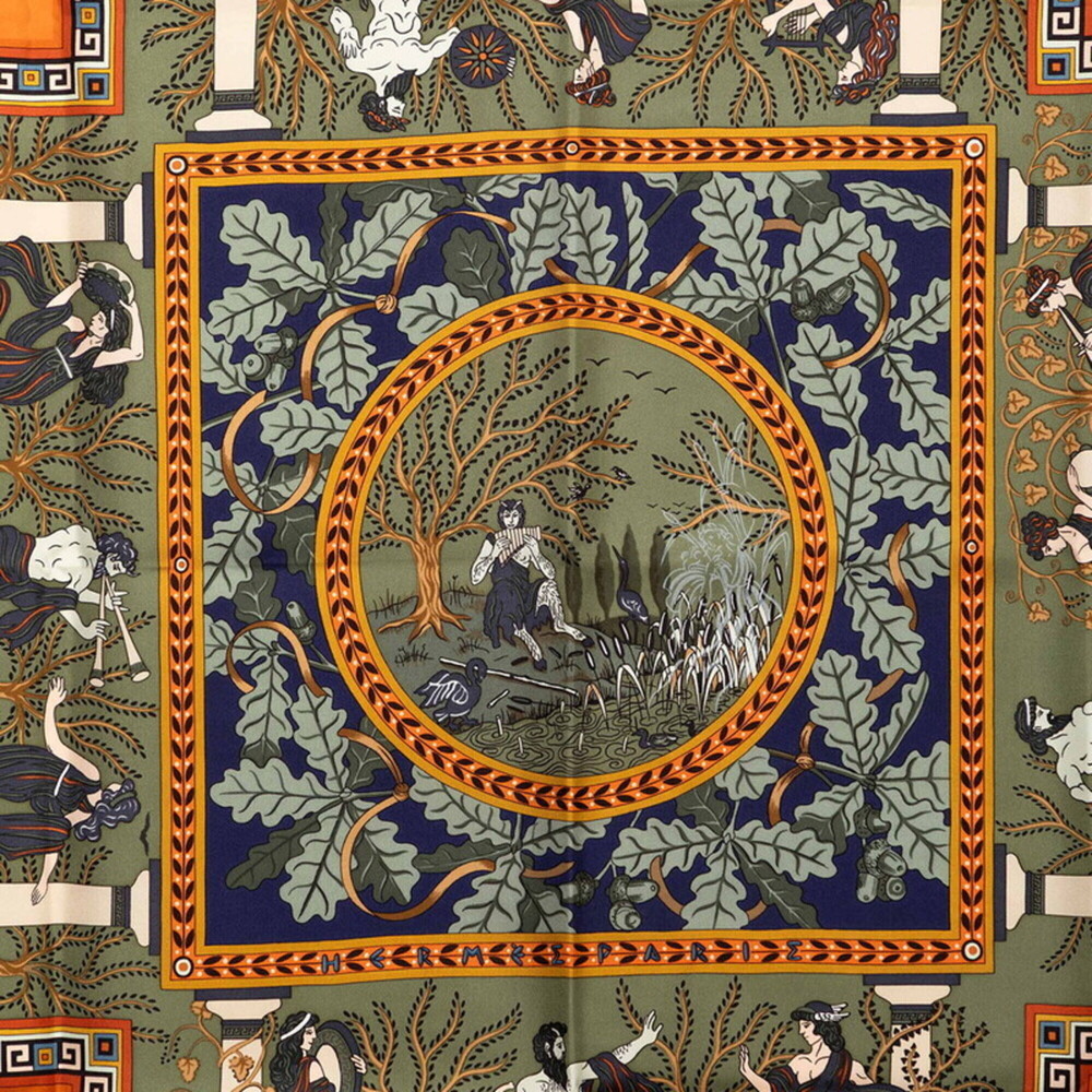 HERMES Authentic Black Silk Scarf - Picture 2 of 7